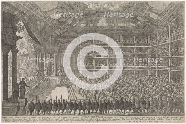 Scene from the opera Il pomo d'oro (The Golden Apple) of A. Cesti to the wedding of Leopold I and Ma