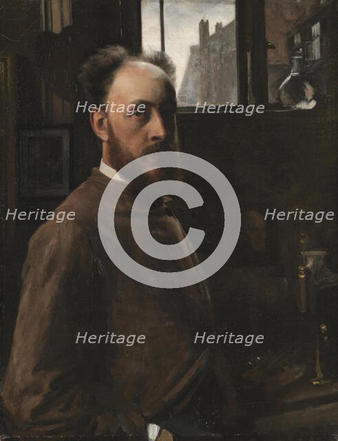 Self-Portrait, 1880. Creator: Frans Schwartz.