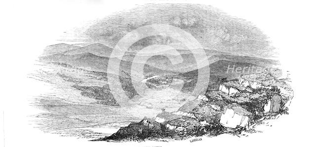 Blair Athol Castle, from the Ben-y-Glo, 1844. Creator: Ebenezer Landells.