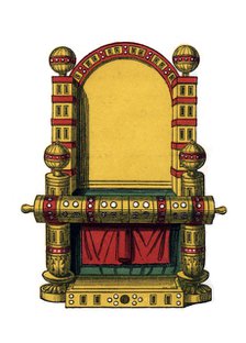 Throne of state, 9th century, (1843).Artist: Henry Shaw