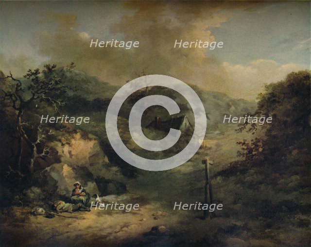 'A Hillside with Tramps reposing', c1793. Artist: George Morland.