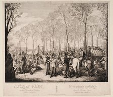 Bivouac of the Cossacks at the Avenue des Champs-Elysées in Paris on April 1814, 1814. Artist: Opiz, Georg Emanuel (1775-1841)
