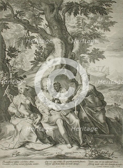 Faith, Hope, and Charity, 1590. Creator: Jacob Matham.