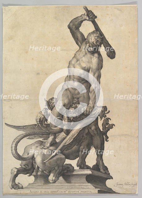 Hercules Slaying the Hydra, ca. 1602. Creator: Jan Muller.