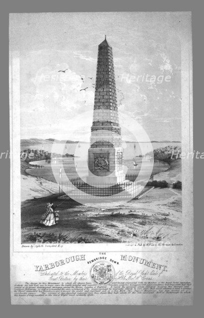 'The Yarborough Monument, Bembridge Down', late 19th century.  Creator: William Evans.
