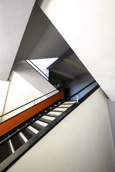 Main staircase. The Bauhaus building, Dessau, Germany, 2018.  Artist: Alan John Ainsworth.