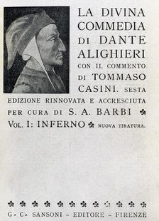 The Divine Comedy, (1307-1321), Vol I: Inferno (Hell), 1307-1321.  Creator: Dante Alighieri.