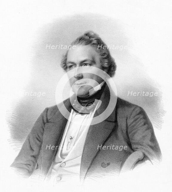 Portrait of the composer Friedrich Wilhelm Jähns (1809-1888), 1850. Creator: Fischer, Carl (active 1825-1860).