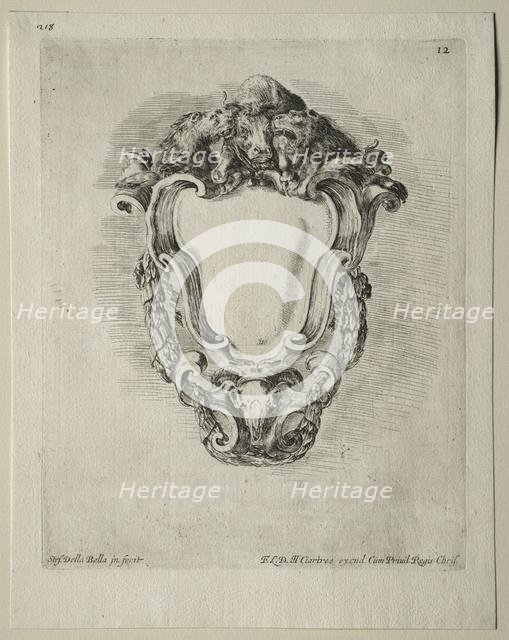Collection of Various Caprices and New Designs of Cartouches and Ornaments: No 12. Creator: Stefano Della Bella (Italian, 1610-1664).