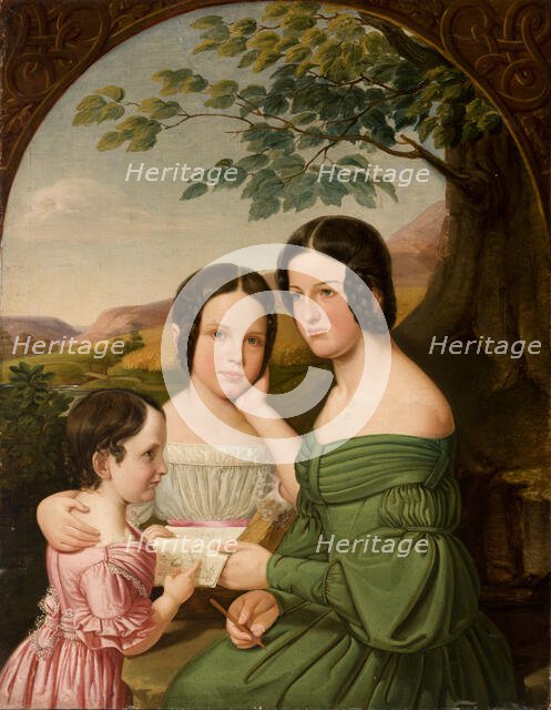 Portrait of Three Sisters from the Hausner Family, 1839. Creator: Tomasz Tyrowicz.