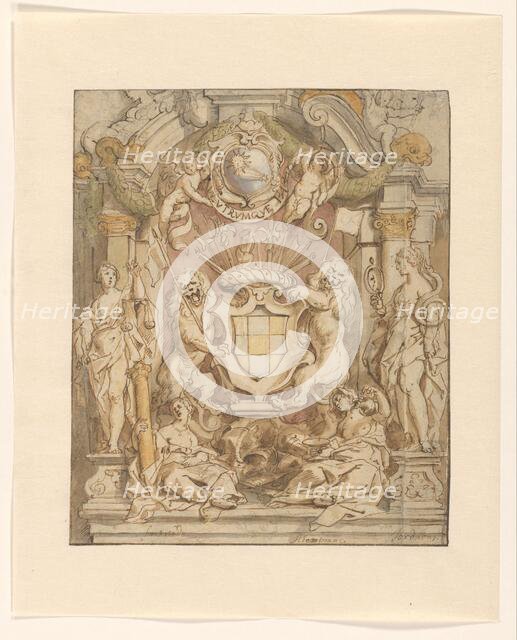 The coat of arms of Van der Linden, 1630-1635.  Creator: Jacob Jordaens.