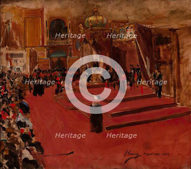 Study for "The Visit of Queen Victoria to the International Exhibition, Glasgow", 1888. Creator: Sir John Lavery.