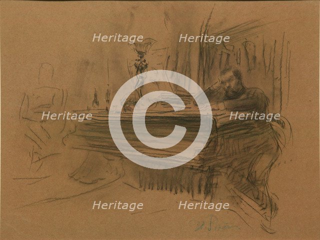 Portrait of the Composer Aleksey Fedorovich Kal, 1906. Artist: Repin, Ilya Yefimovich (1844-1930)