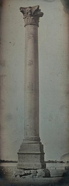Pompey's Column, Alexandria, 1842. Creator: Joseph Philibert Girault De Prangey.
