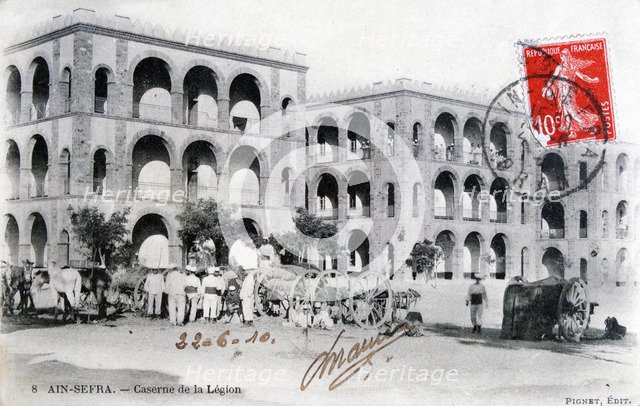 French Foreign Legion barracks, Ain-Sefra, Algeria, 1910.  Artist: Pignet