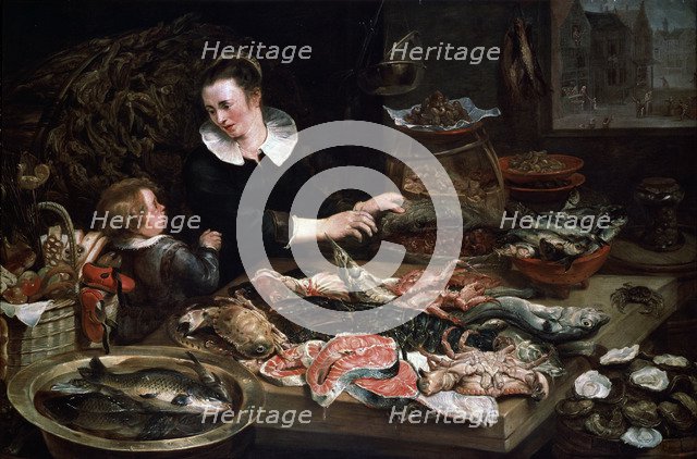 'A Fishmonger's Shop', c1616-1618.  Artist: Frans Snyders