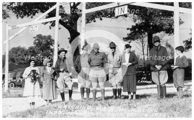 Soldiers of the 61st Cavalry Artillery, Frankfort Park, Illinois, USA, 1932. Artist: Ekmark Photo
