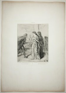 Therefore be merry, Cassio, plate six from Othello, 1844. Creator: Theodore Chasseriau.