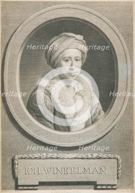 Portrait of the art historian and archaeologist Johann Joachim Winckelmann (1717-1768), 1776. Creator: Bause, Johann Friedrich (1738-1814).