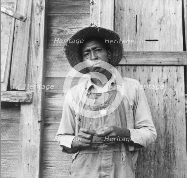 Tenant farmer, Chatham County, North Carolina, 1939. Creator: Dorothea Lange.