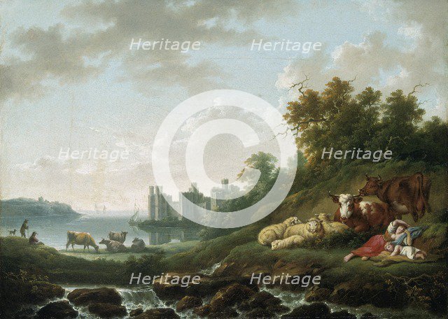 'Caernarvon Castle', 1783-1840. Artist: Charles Towne