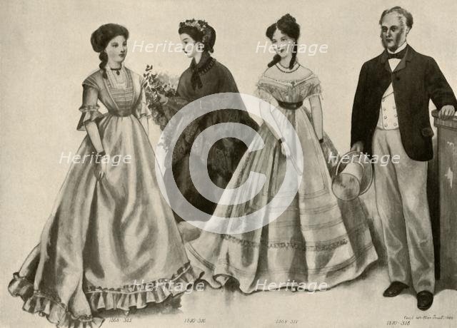 'Clothing from 1860-1870', 1907, (1937). Creator: Cecil W Trout.