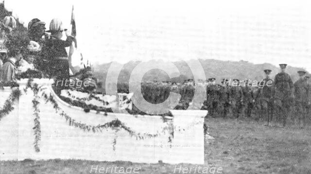 The King reviewing the West Lancashire Territorial Division: the march past, 1909. Creator: Sport & General.
