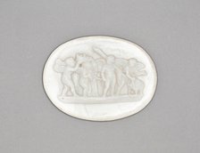 Medallion with Marriage of Cupid and Psyche, Burslem, Late 18th century. Creator: Wedgwood.