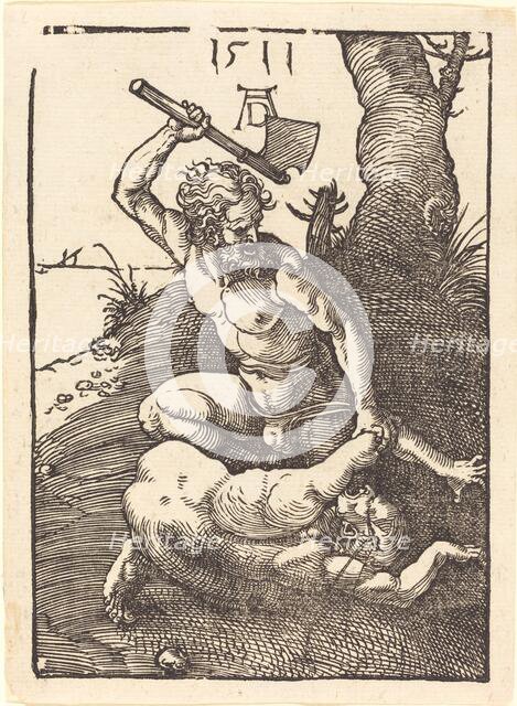 Cain Killing Abel, 1511. Creator: Albrecht Durer.