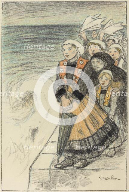 Sailors' Wives, 1896. Creator: Theophile Alexandre Steinlen.