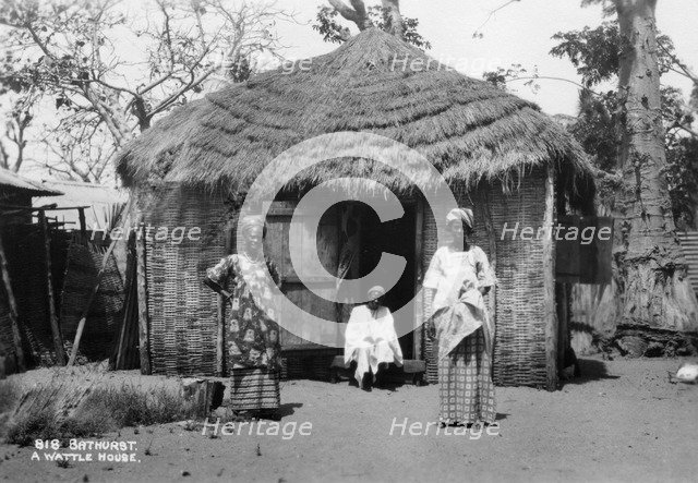 A wattle house, Bathurst, Gambia, 20th century. Artist: Unknown