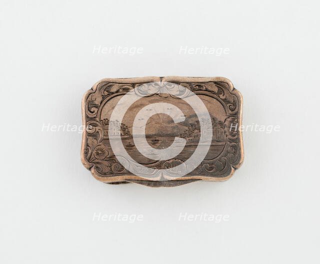 Vinaigrette with Harbor Scene, Birmingham, 1846/47. Creator: George Unite.