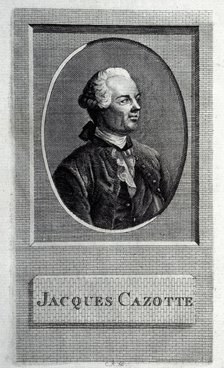 Portrait of the author Jacques Cazotte (1720-1792). Artist: French master  