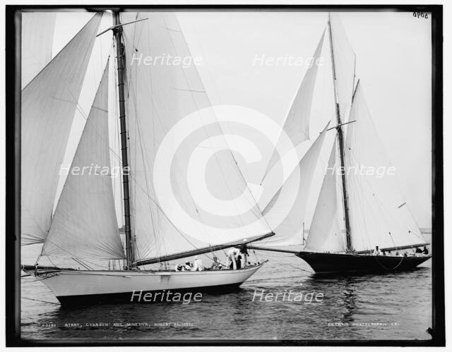 Start, Gossoon and Minerva, 1890 Aug 26. Creator: Unknown.