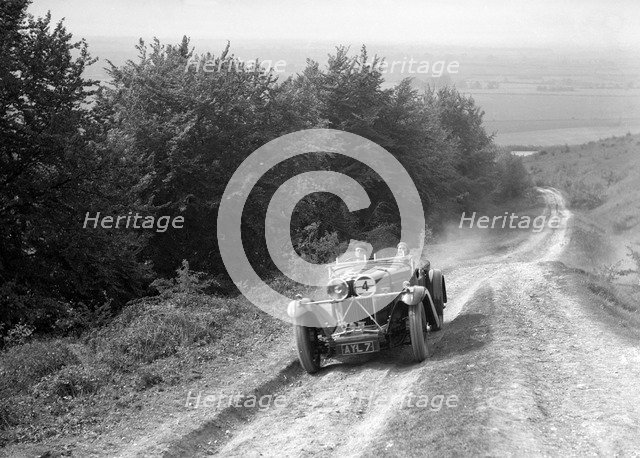 1934 Talbot 105 2970 cc competing in a Talbot CC trial. Artist: Bill Brunell.