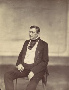 [Seated Man in White Vest and Dark Coat], 1850s-60s. Creator: Franz Antoine.