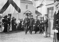 Secy Stimson & Gen. Grant at lawn party, Gov's Island., 1911. Creator: Bain News Service.