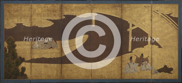 Ukifune, from the Tale of Genji, Momoyama period, 1568-1615. Creator: Unknown.