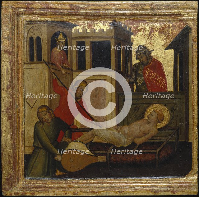 The Martyrdom of Saint Lawrence. Scenes from the Life of Saint Lawrence, predella, ca 1412. Artist: Lorenzo di Niccolò (active 1391-1414)