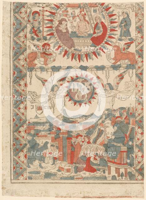 Saint Bonaventure Arriving and Preaching in Lyon, 1480-1490. Creator: Unknown.