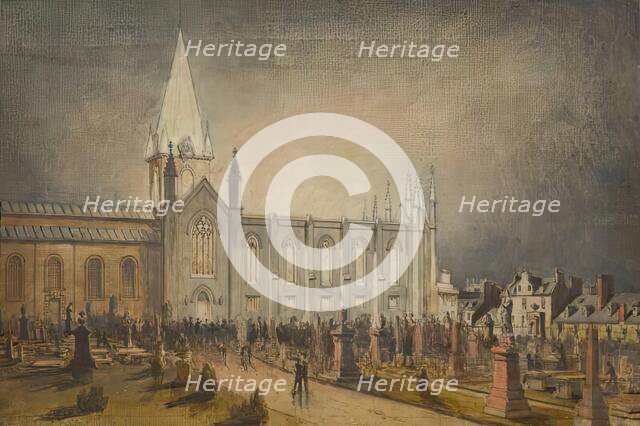 Fire in St Nicholas Kirk, c1874. Creator: Unknown.