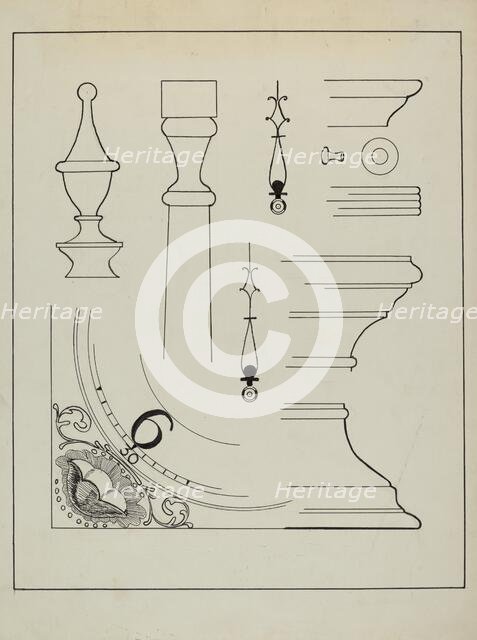 Grandfather Clock, c. 1936. Creator: Ernest A Towers Jr.