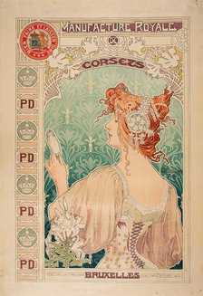 Manufacture Royale de corsets, 1897. Creator: Mucha, Alfons Marie (1860-1939).