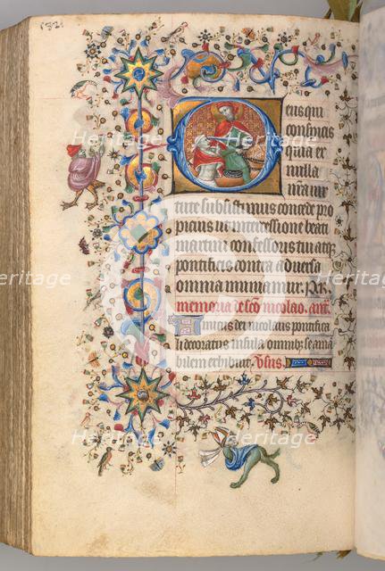 Hours of Charles the Noble, King of Navarre (1361-1425), fol. 285v, St. Martin, c. 1405. Creator: Master of the Brussels Initials and Associates (French).