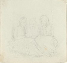 Three Seated Female Figures. Creator: John Flaxman.
