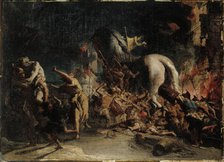 The Siege of Troy, ca 1760. Creator: Tiepolo, Giandomenico (1727-1804).