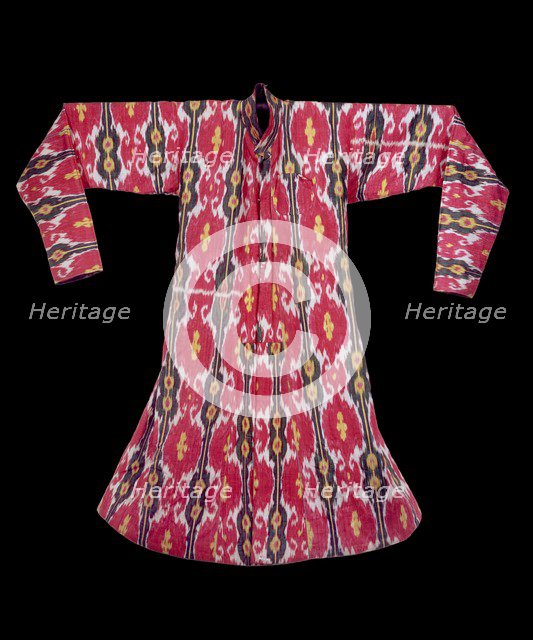 Reversible ikat coat, 1801-1869. Artist: Unknown.