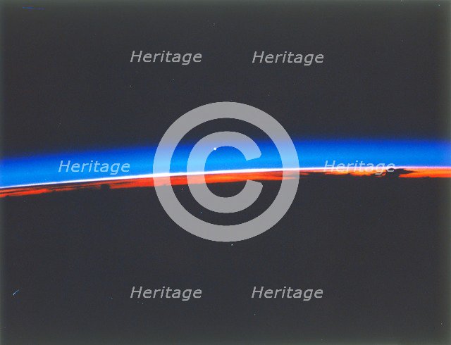 Earth with Venus rising, c1980s. Creator: NASA.