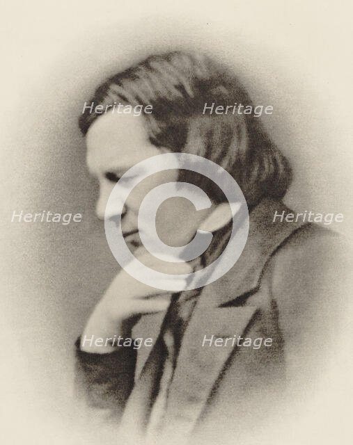 Portrait of the Composer Robert Schumann (1810-1856). Creator: Photo studio J. Ganz, Bruxelles  .