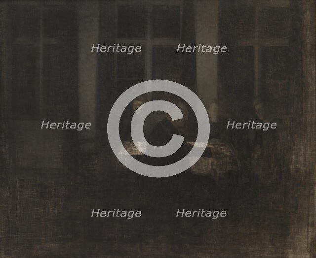 Evening in the Drawing Room, 1904. Creator: Vilhelm Hammershøi.